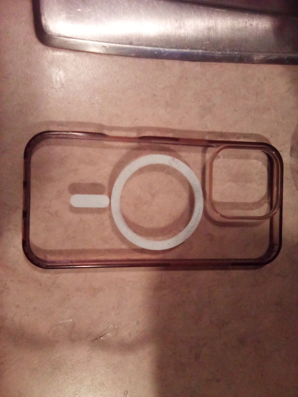 Apple Clear MagSafe Compatible iPhone Case with Rose Tint